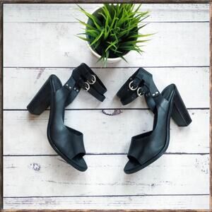 RAG & BONE Tulsa Black Peep Toe Strap Sandals 40